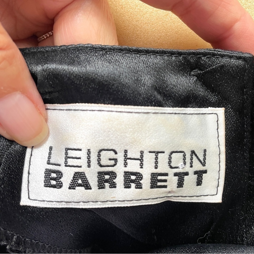 Vintage 80s Black Long Sleeve Batwing Satin Blouse - Medium - Picture 8 of 11